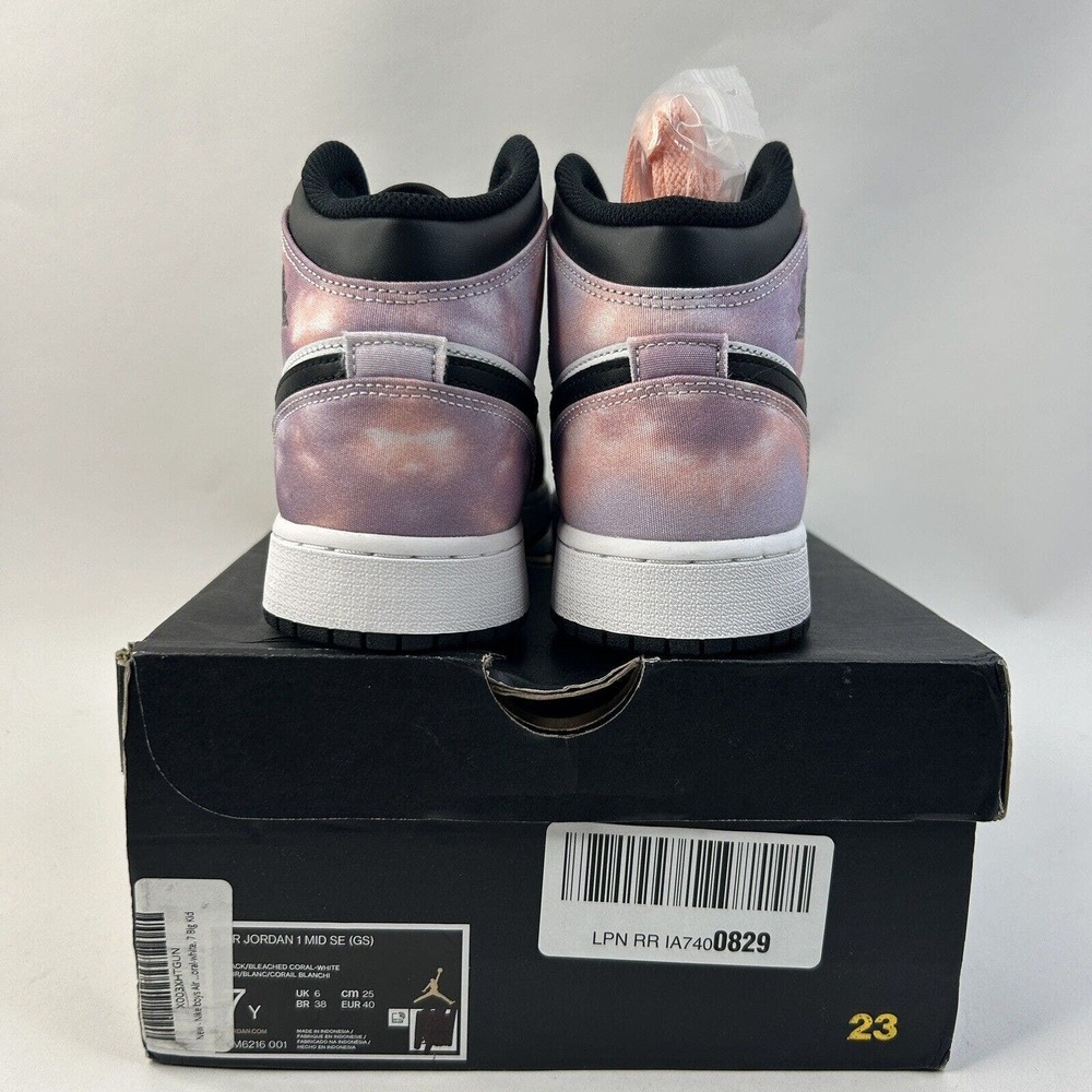 Nike Shoes Air Jordan 1 Mid Retro GS “Zen Master/Tie-Dye” 2024 - Picture 4 of 5